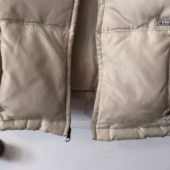guess puffer coat size small in tan - Picture 5 of 8